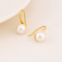 Aretes con perla baño 18k
