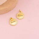 Dije redondo frutos del espíritu (BONDAD) baño 18k