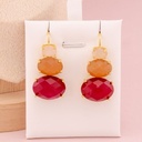 Aretes con piedra semi preciosa baño 18k