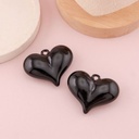 Dije chunky de corazon esmaltado baño 18k