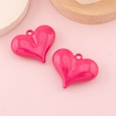 Dije chunky de corazon esmaltado baño 18k