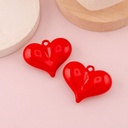 Dije chunky de corazon esmaltado baño 18k