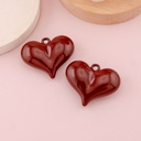 Dije chunky de corazon esmaltado baño 18k