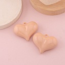 Dije chunky de corazon esmaltado baño 18k